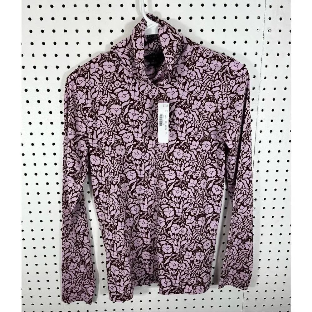 J.Crew vintage floral turtleneck top